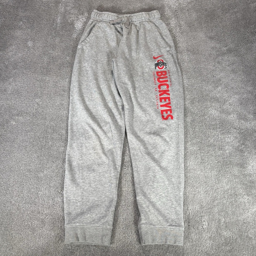 Nike Ohio State Buckeyes Sweatpants‎ Youth Boys XL Gray Club Fleece Jogger Logo